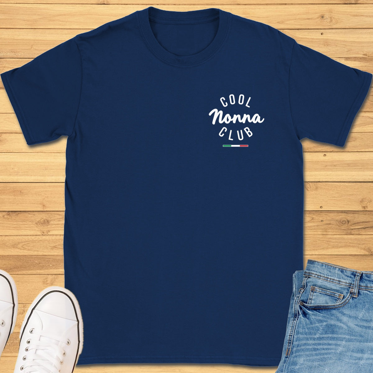 Cool Nonna Club Chest T-Shirt - Navy
