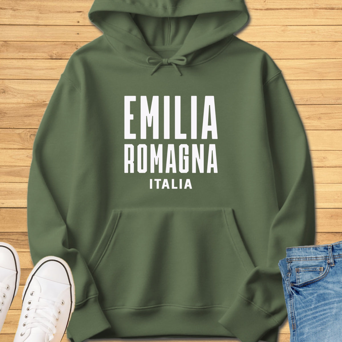 Emilia-Romagna Modern Hoodie - Military Green