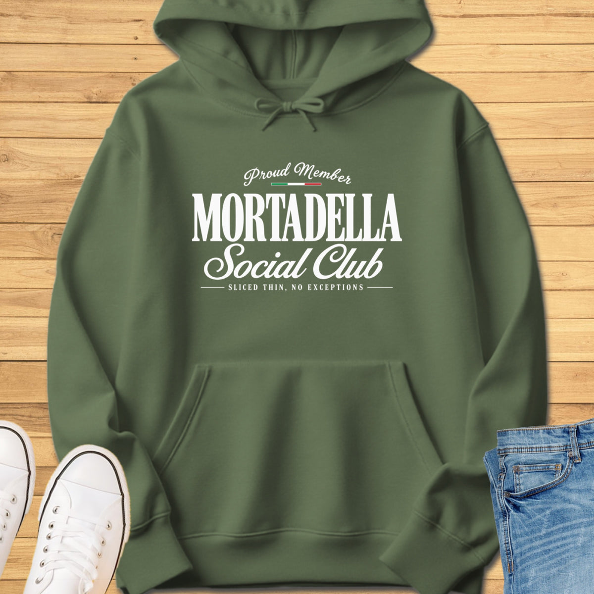 Mortadella Social Club Hoodie - Military Green