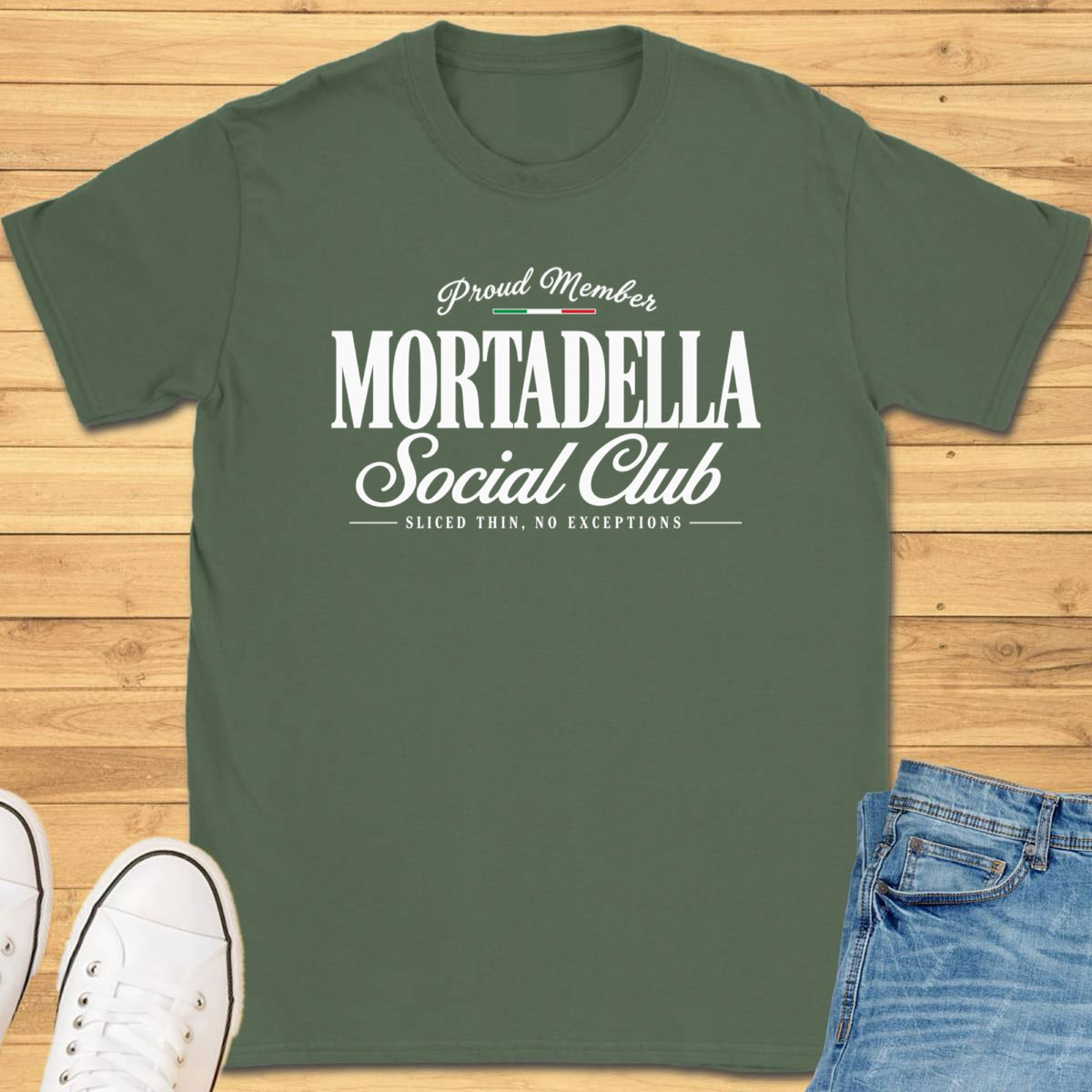 Mortadella Social Club T-Shirt - Military Green