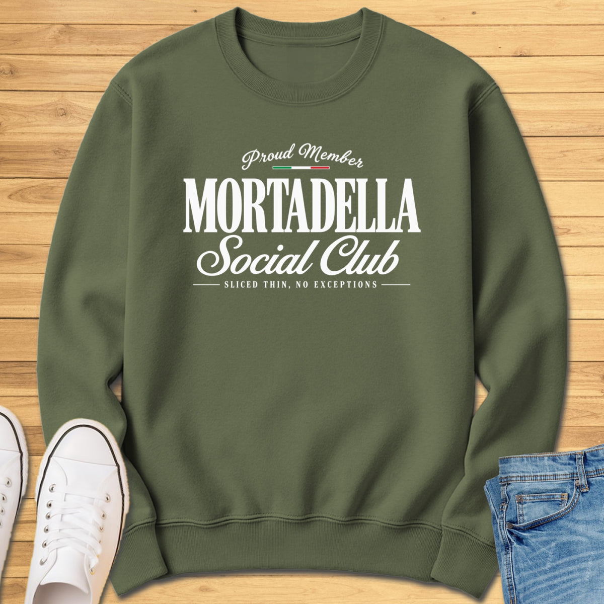 Mortadella Social Club Sweatshirt - Military Green