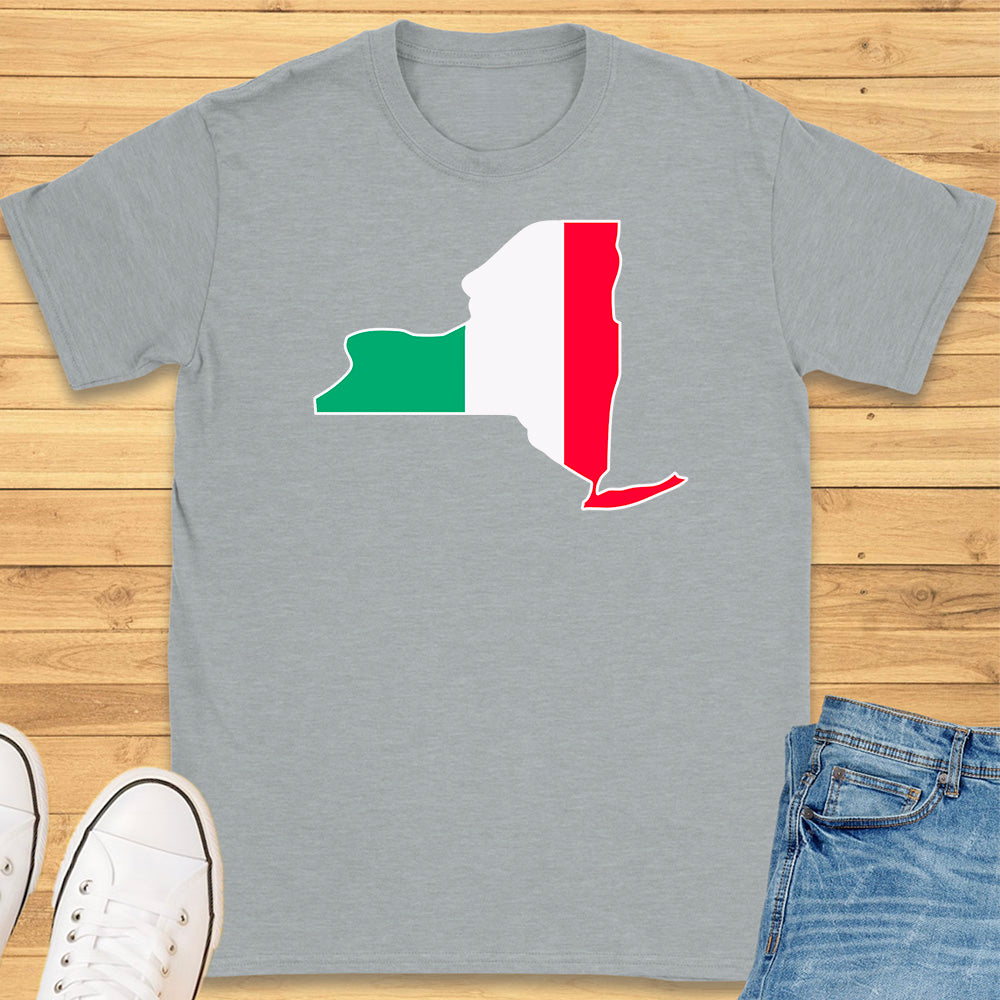 New York Italy Flag T-Shirt