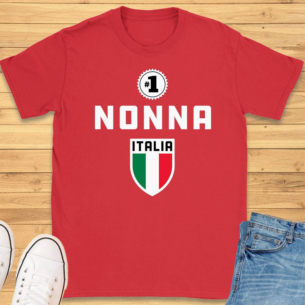 Number One Nonna Italia Shield T-Shirt