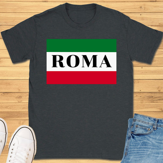 Roma Italy Box Flag T-Shirt