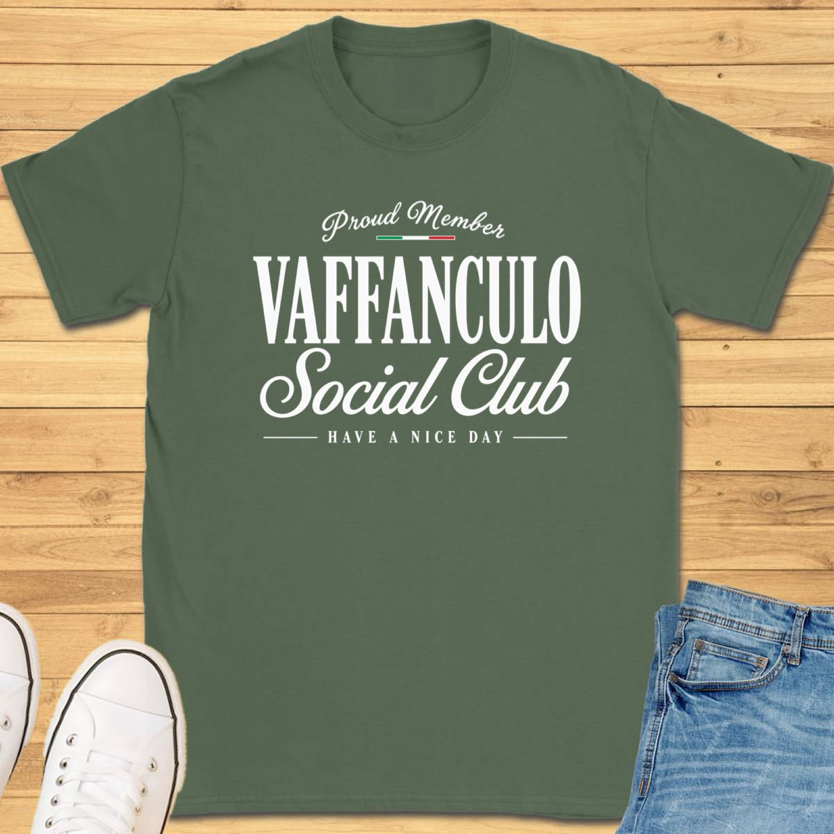 Vaffanculo Social Club T-Shirt - Military Green