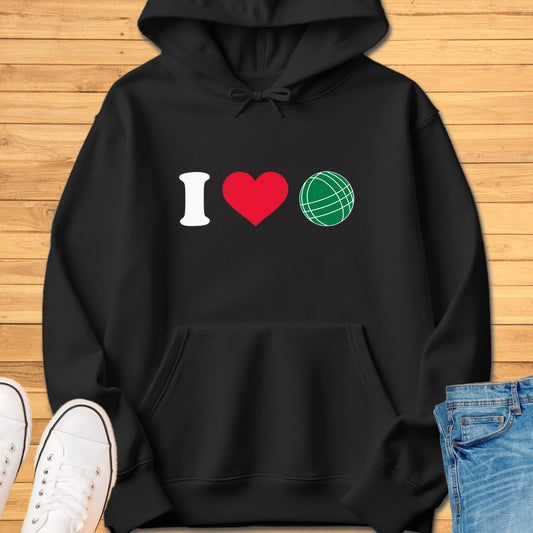 I Heart Bocce Hoodie