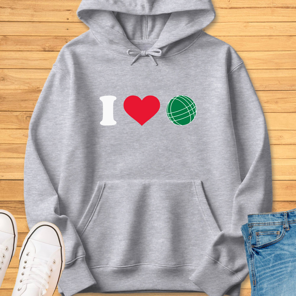 I Heart Bocce Hoodie