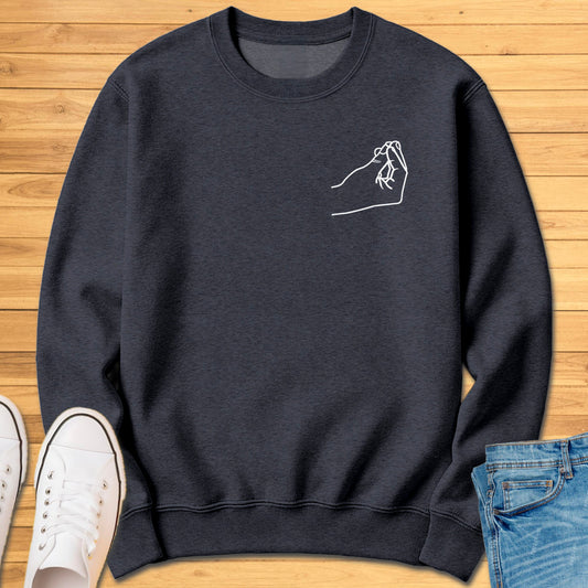 Italian Pinched Fingers Pocket Sweatshirt