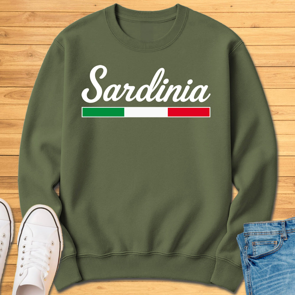 Sardinia Italy Cursive Sweatshirt