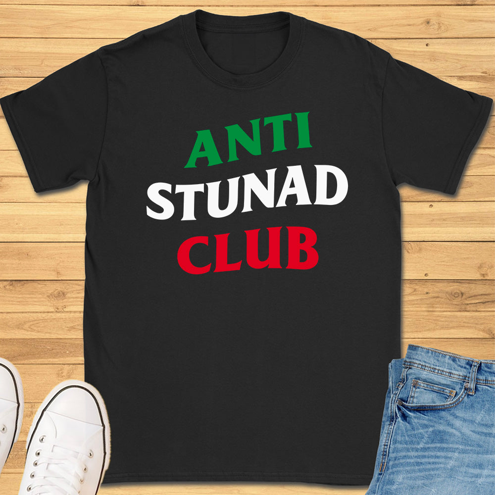 Anti Stunad Club Italian Flag Colors T-Shirt