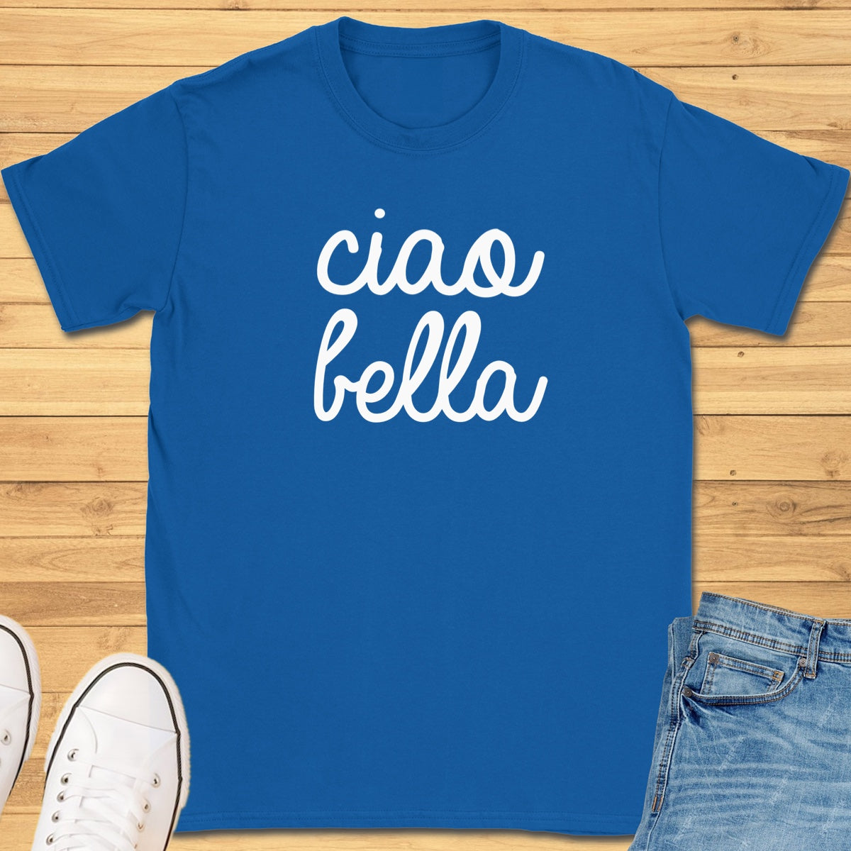 Ciao Bella Cursive T-Shirt - Royal