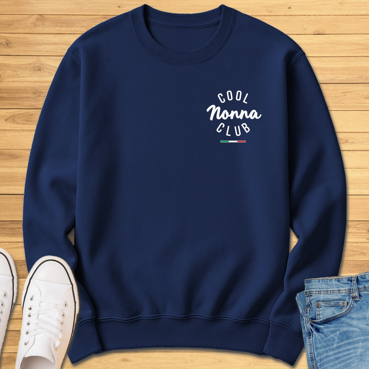 Cool Nonna Club Chest Sweatshirt - Navy