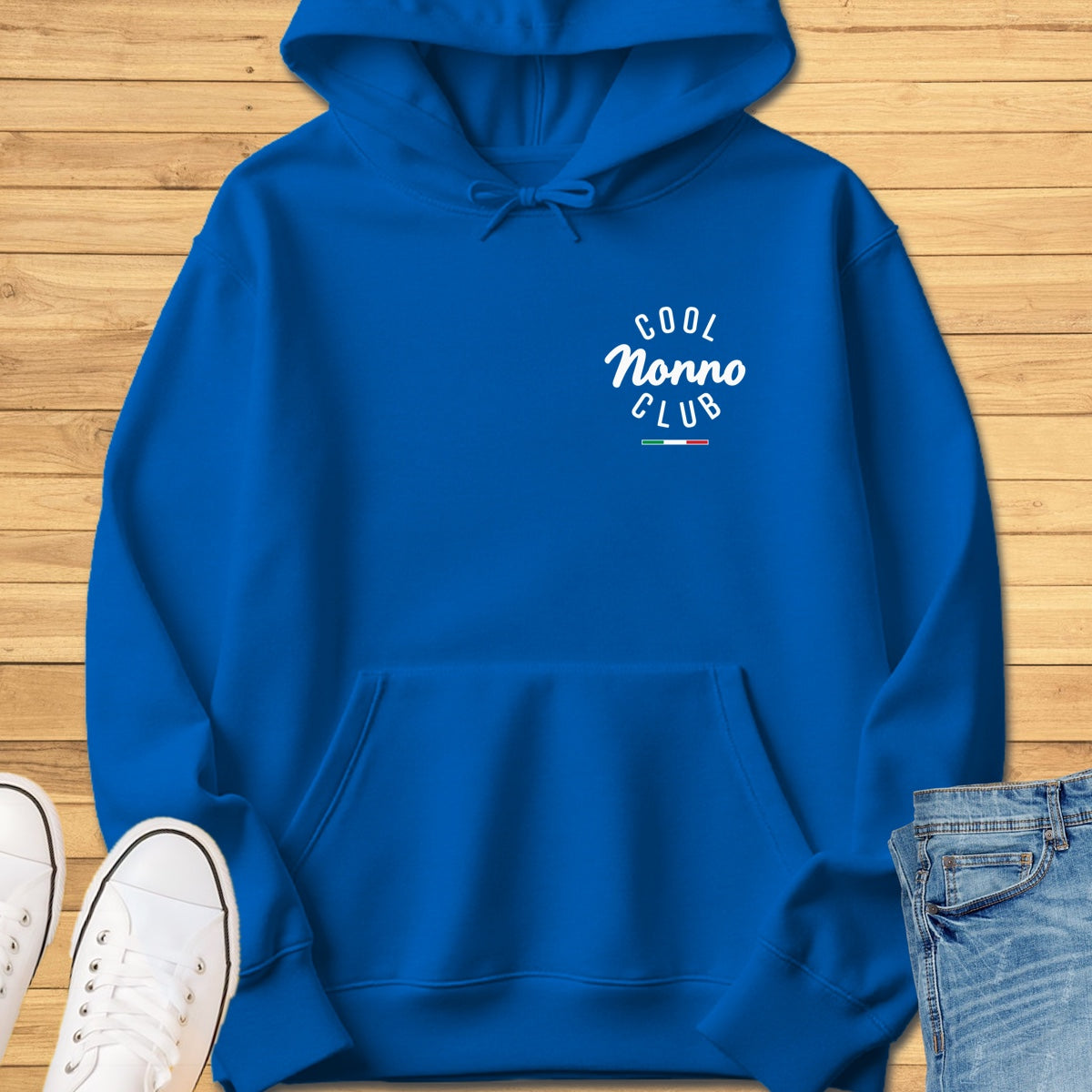 Cool Nonno Club Chest Hoodie - Royal