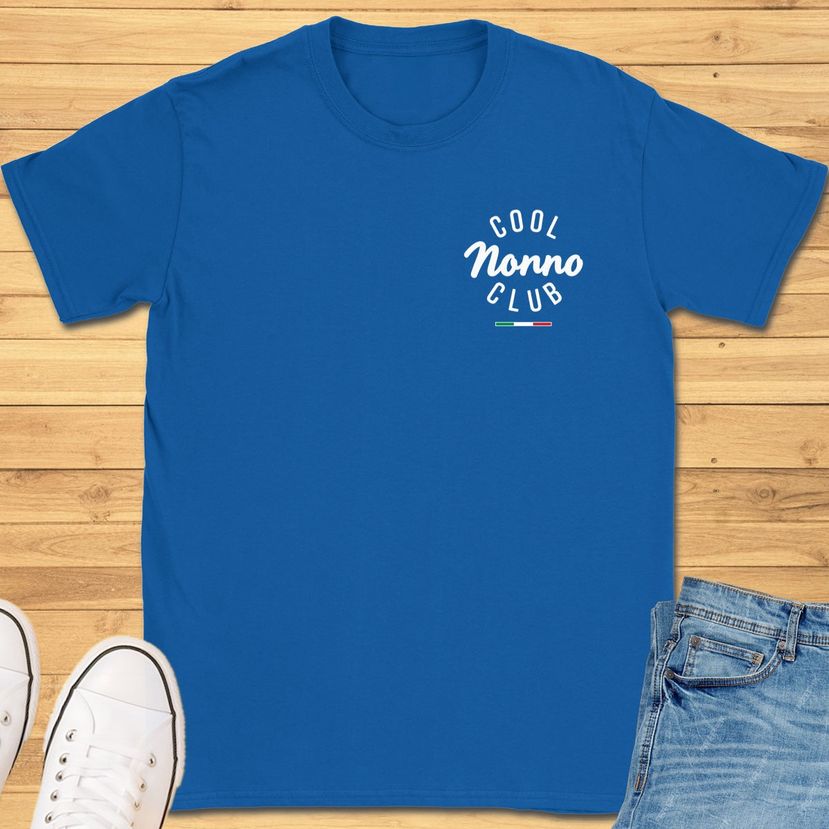 Cool Nonno Club Chest T-Shirt - Royal