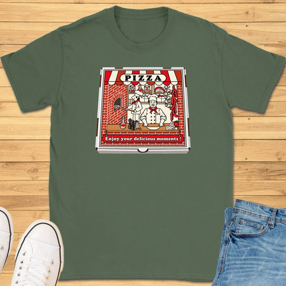 Delicious Moments Pizza Box T-Shirt