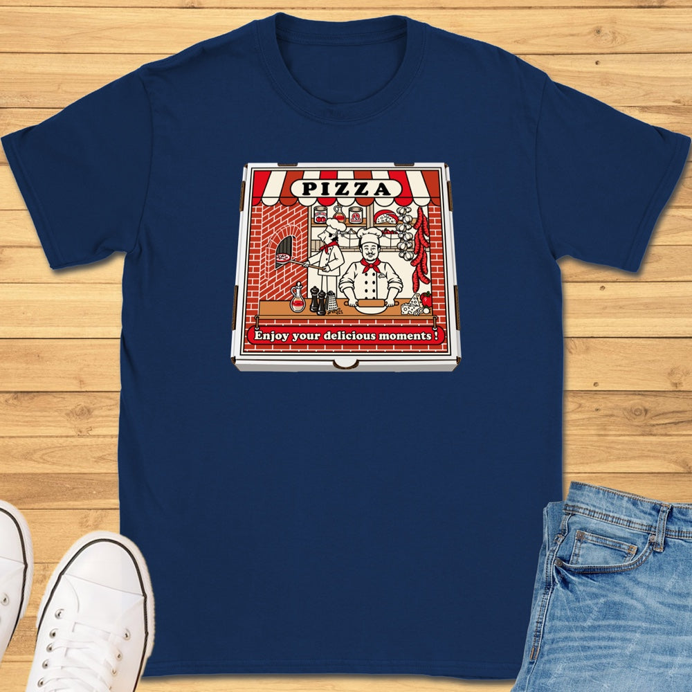Delicious Moments Pizza Box T-Shirt