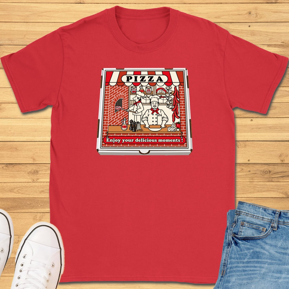 Delicious Moments Pizza Box T-Shirt
