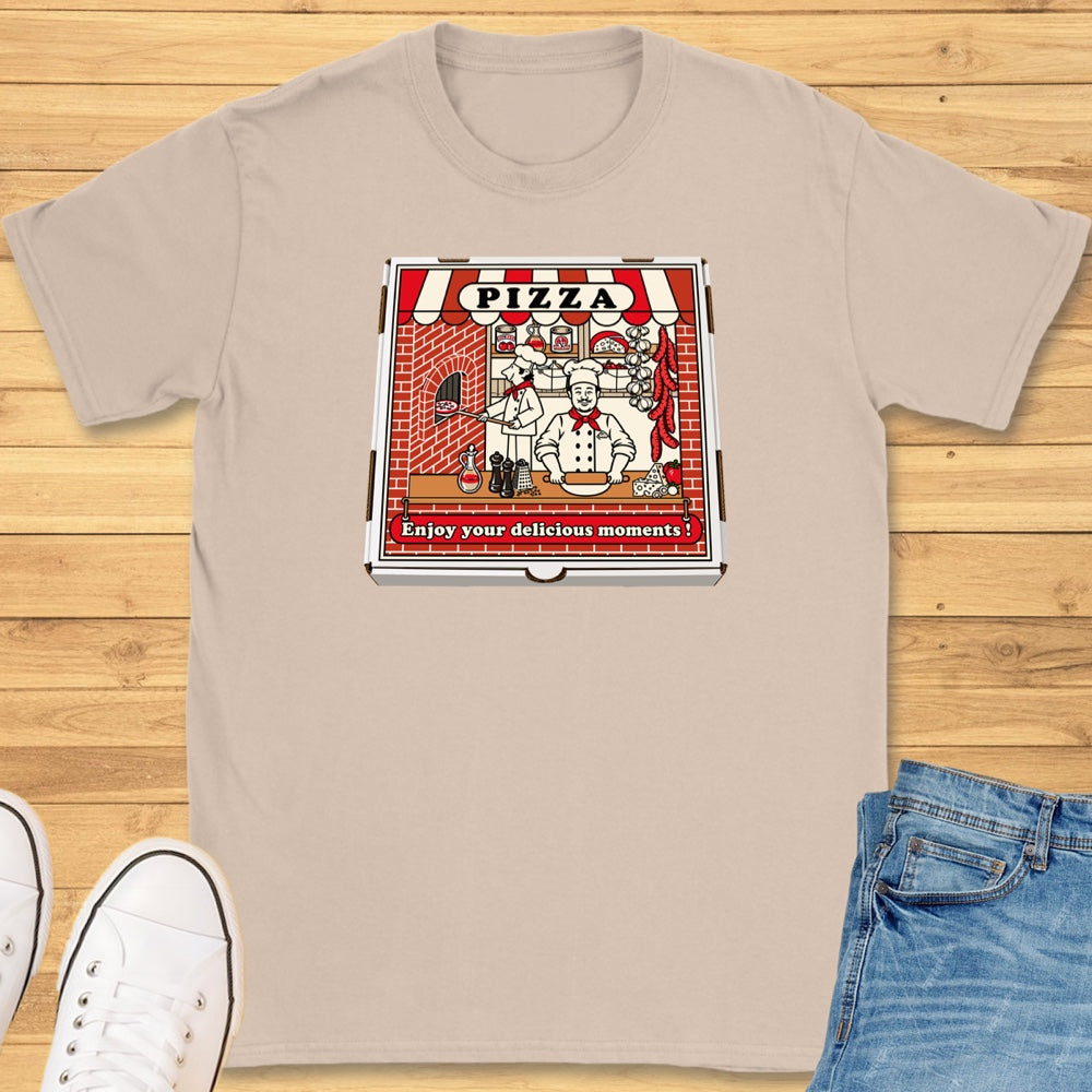 Delicious Moments Pizza Box T-Shirt