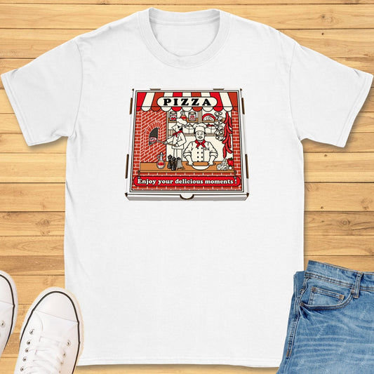 Delicious Moments Pizza Box T-Shirt