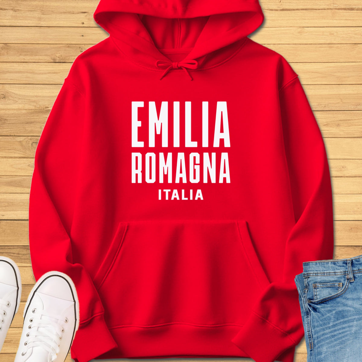 Emilia-Romagna Modern Hoodie - Red