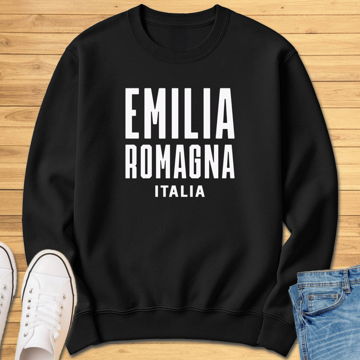 Emilia-Romagna Modern Sweatshirt - Black