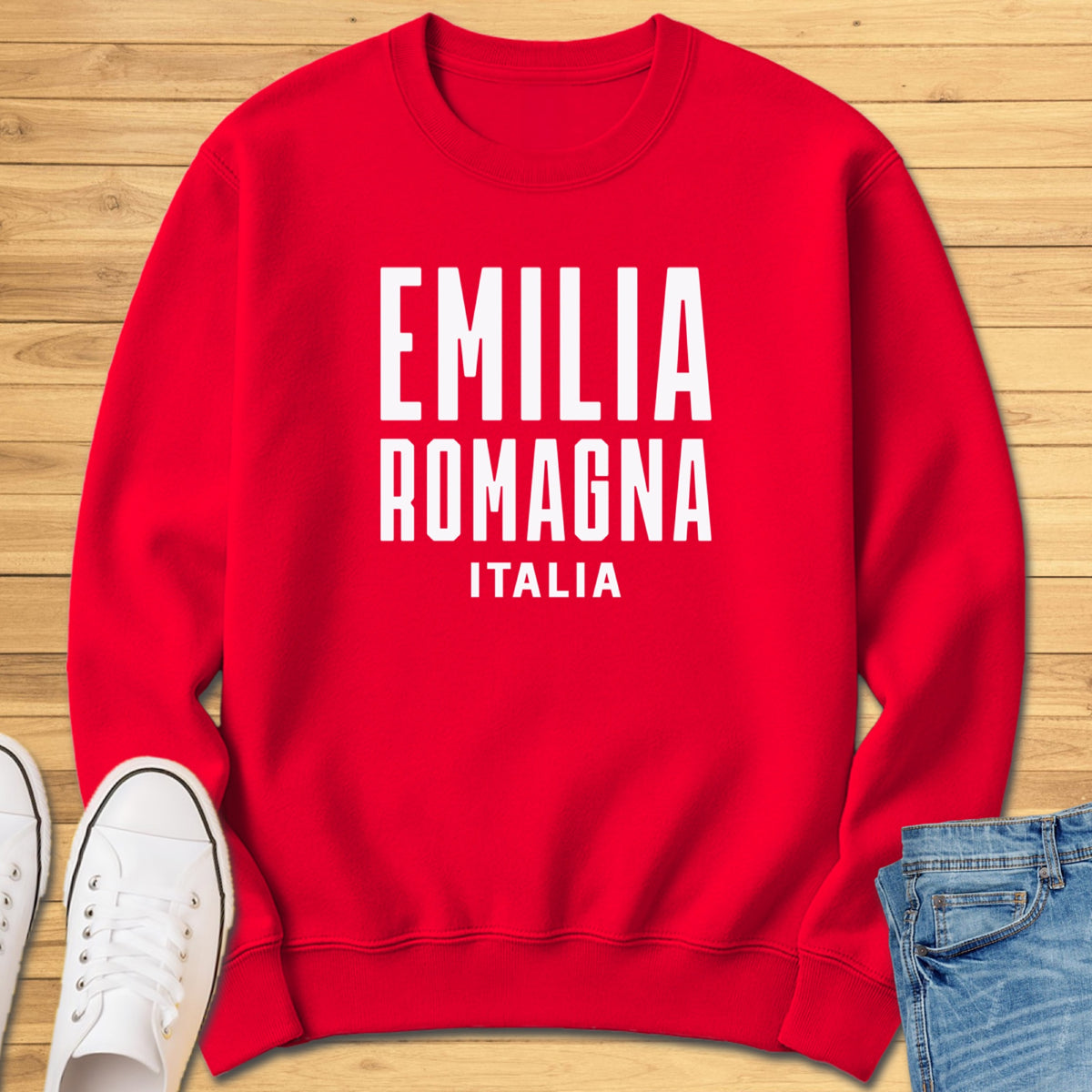 Emilia-Romagna Modern Sweatshirt - Red