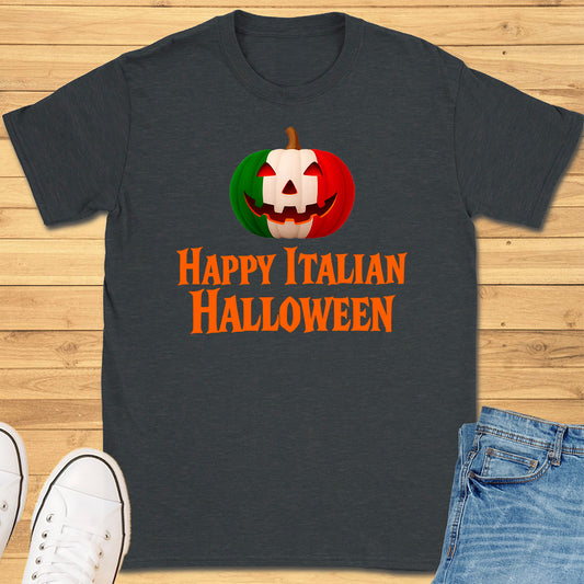 Happy Italian Halloween Pumpkin T-Shirt