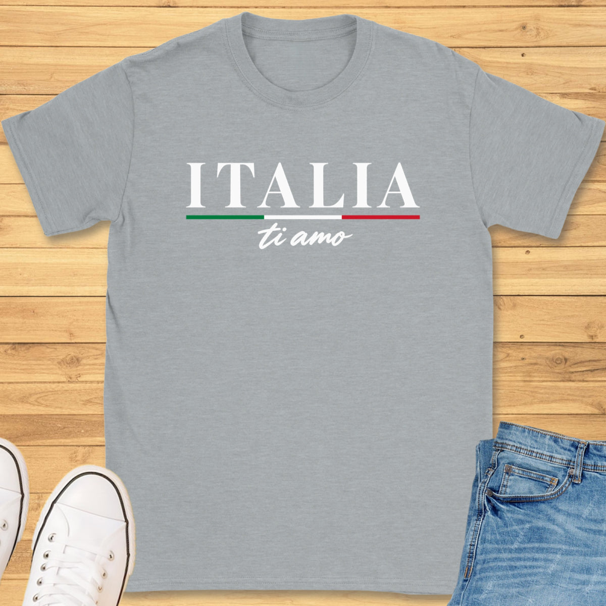 Italia Ti Amo T-Shirt - Sport Grey
