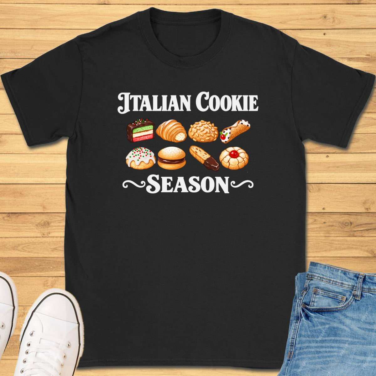 Italian Cookie Season Classics T-Shirt - Black