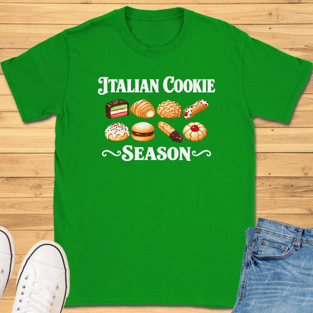 Italian Cookie Season Classics T-Shirt - Irish Green