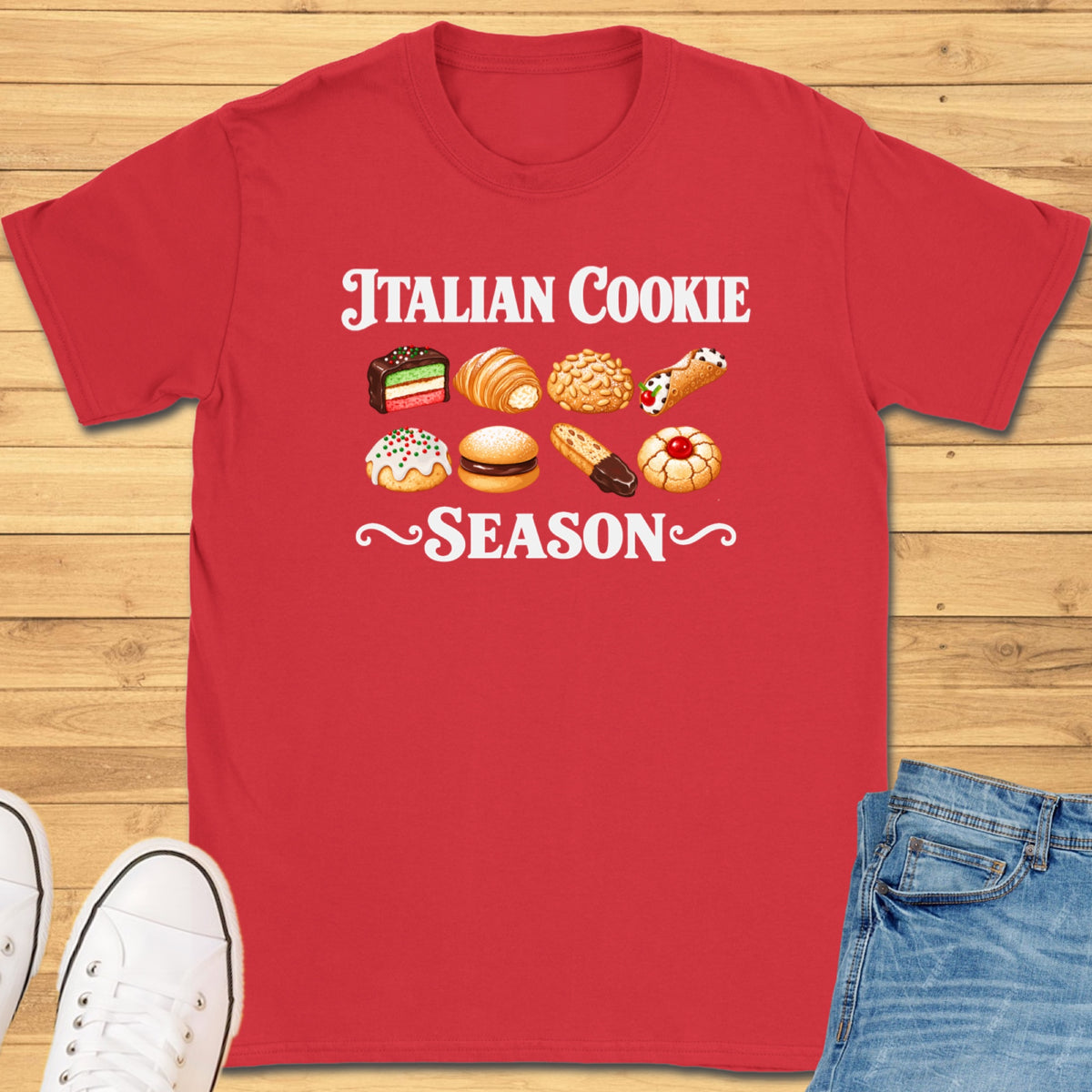 Italian Cookie Season Classics T-Shirt - Red