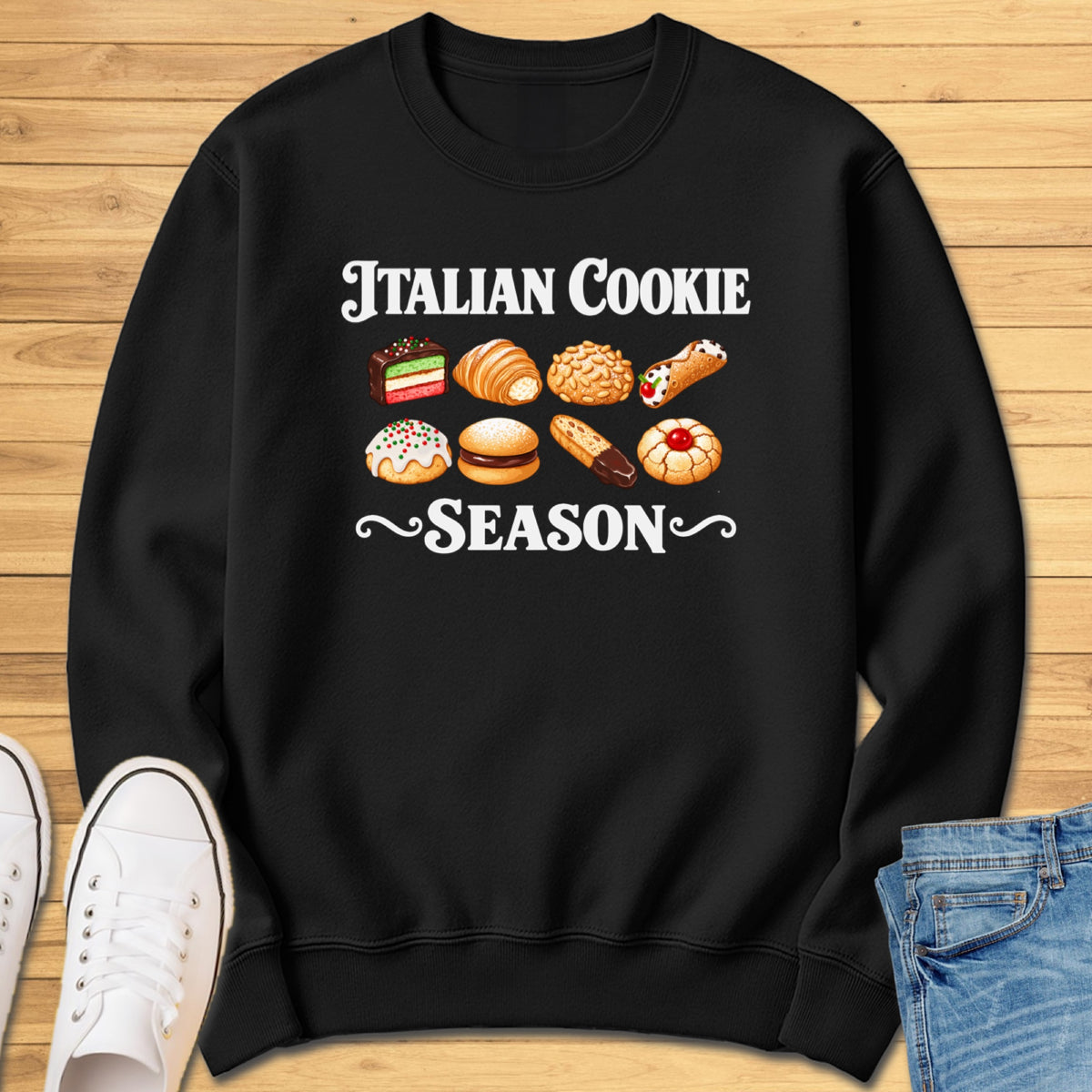 Italian Cookie Season Classics Sweatshirt - Black