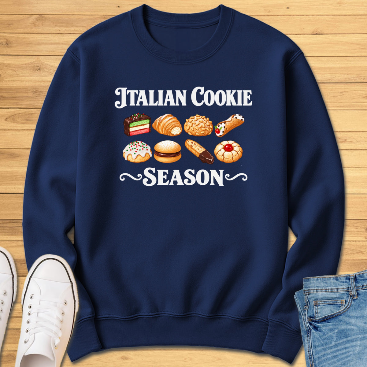 Italian Cookie Season Classics Sweatshirt - Navy