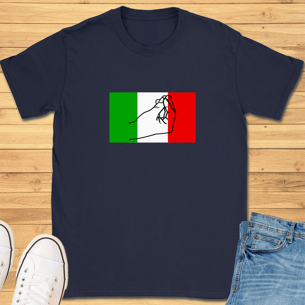 Italian Flag Hand Gesture T-Shirt