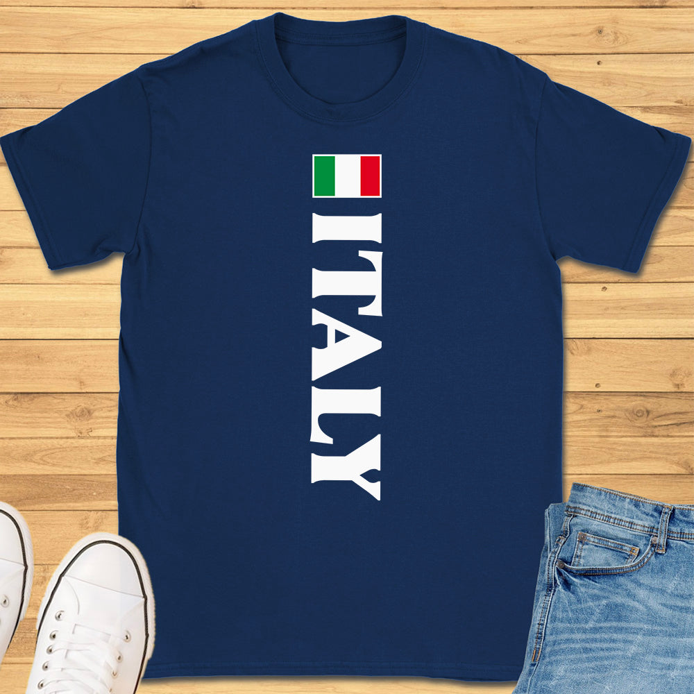 Italy Flag Vertical T-Shirt