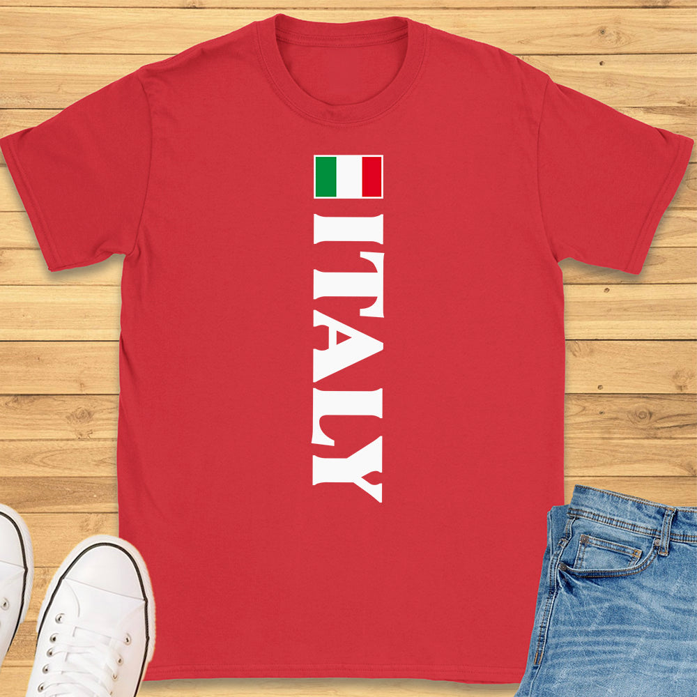 Italy Flag Vertical T-Shirt