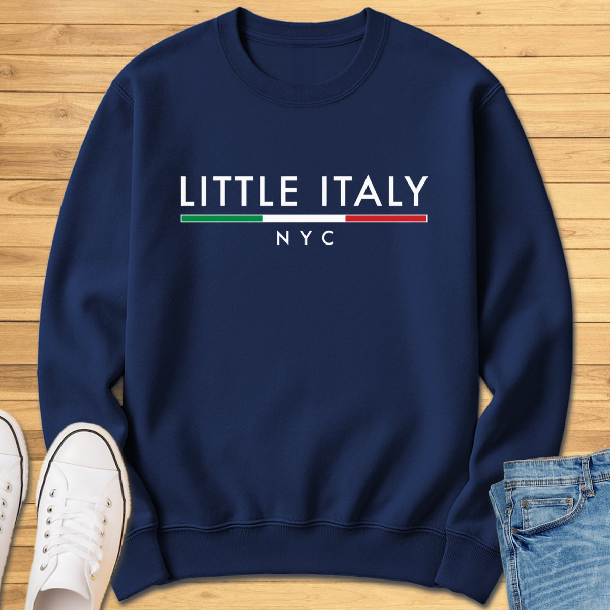 Little Italy NYC Minimalist Sweatshirt - Navy