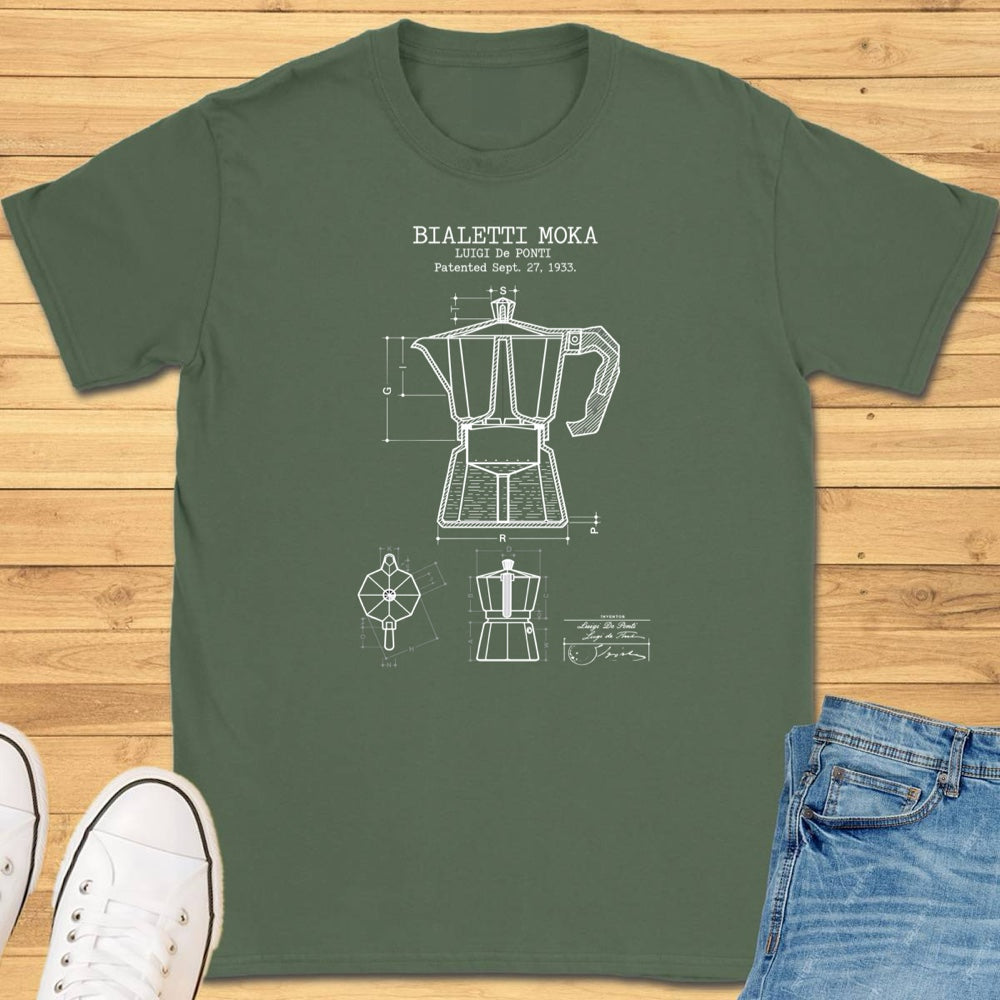 Moka Pot Patent T-Shirt