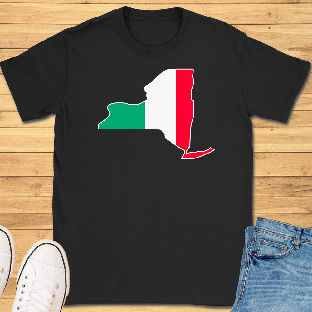 New York Italy Flag T-Shirt