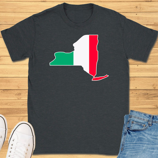 New York Italy Flag T-Shirt