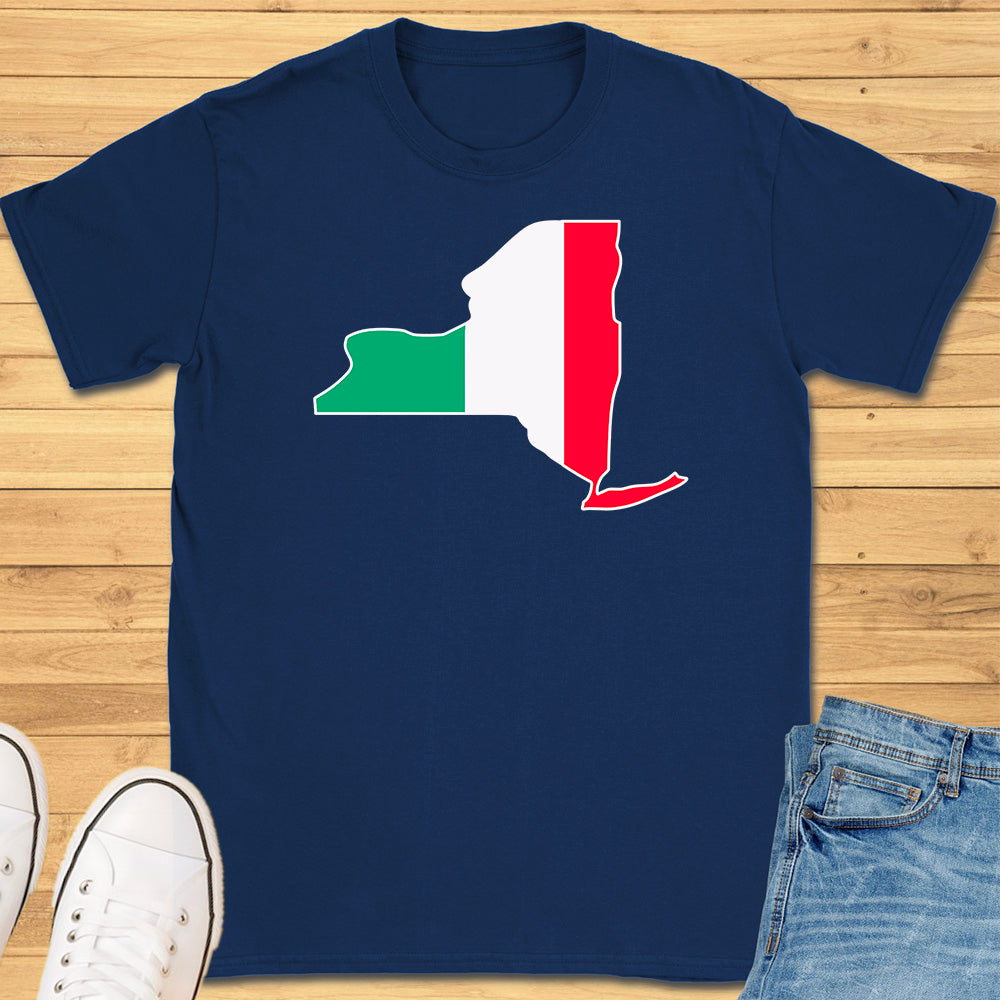 New York Italy Flag T-Shirt