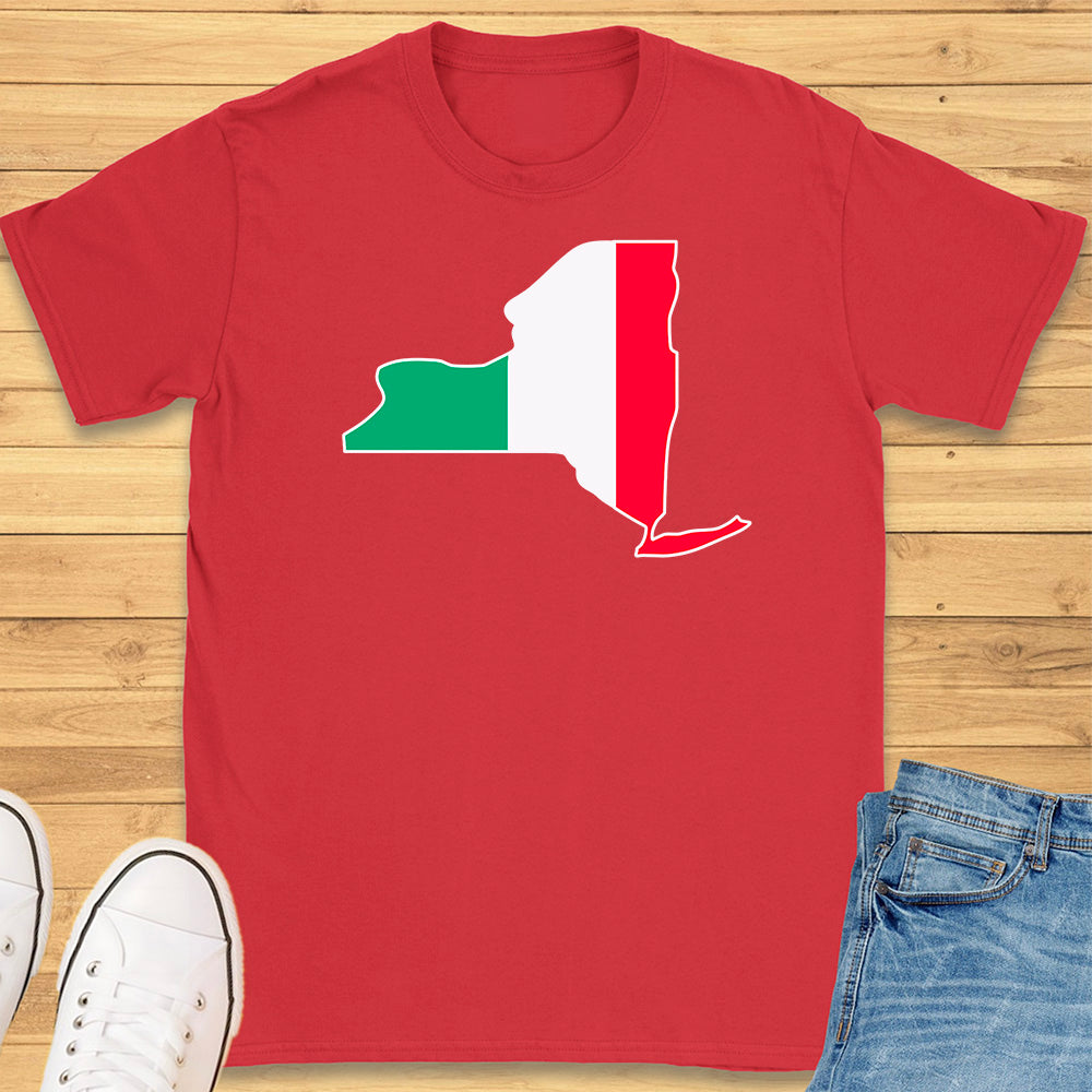 New York Italy Flag T-Shirt