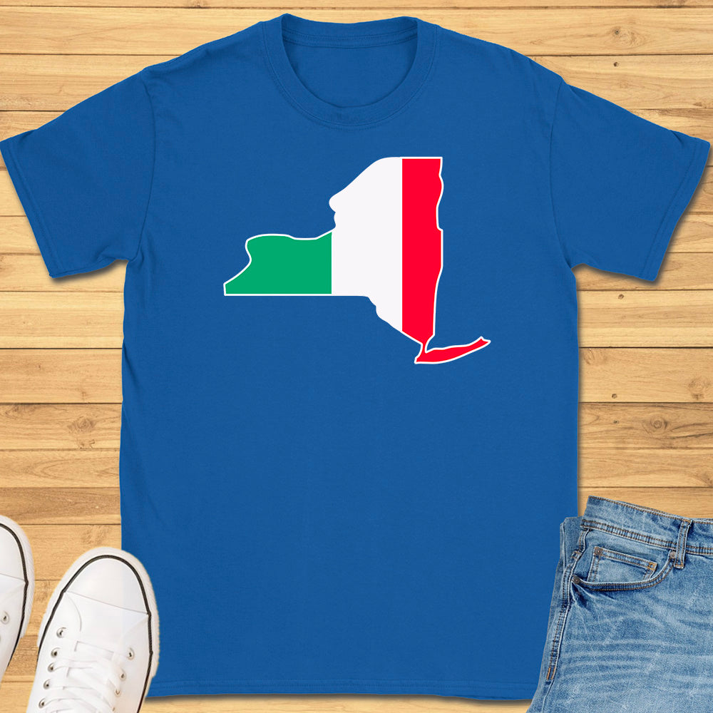 New York Italy Flag T-Shirt
