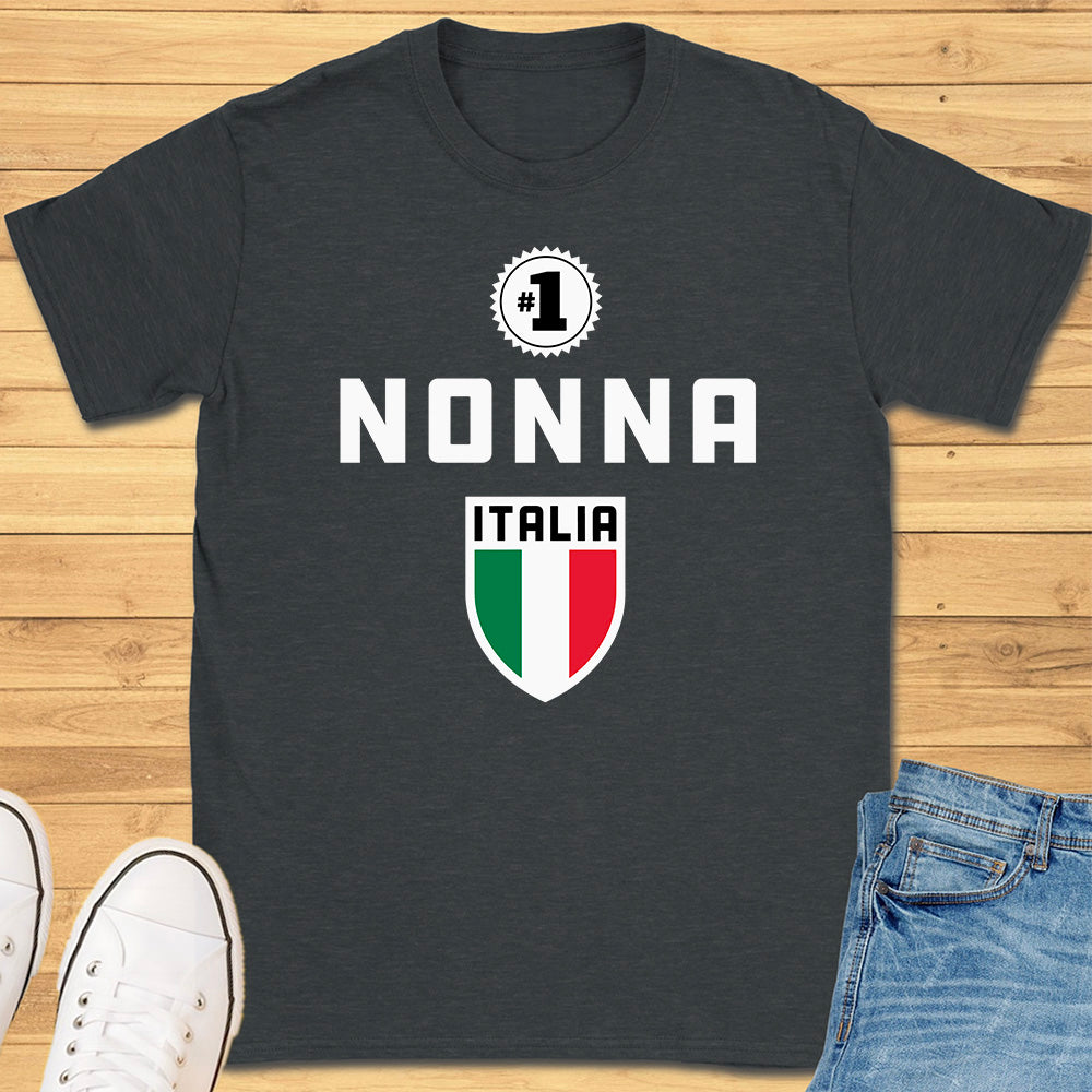 Number One Nonna Italia Shield T-Shirt