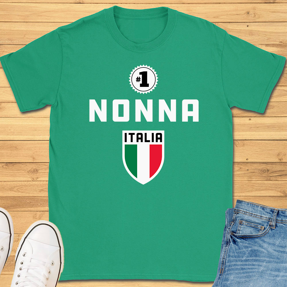Number One Nonna Italia Shield T-Shirt