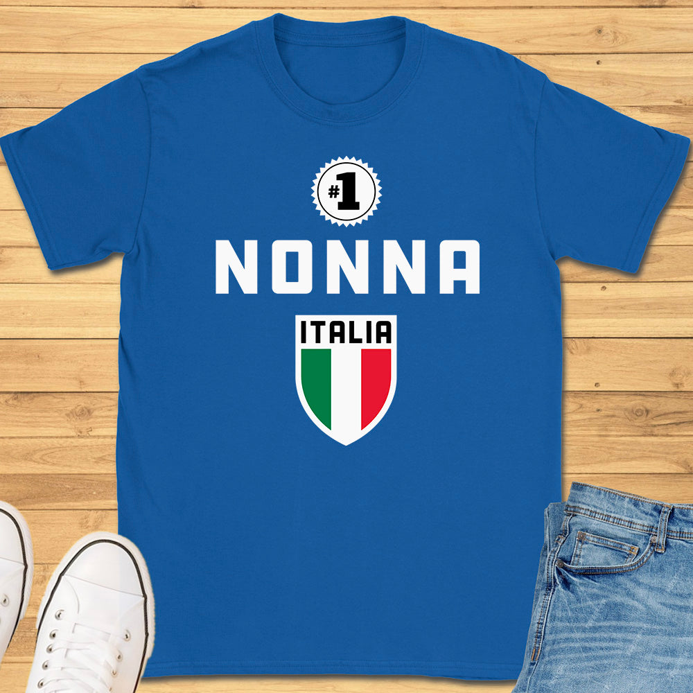 Number One Nonna Italia Shield T-Shirt