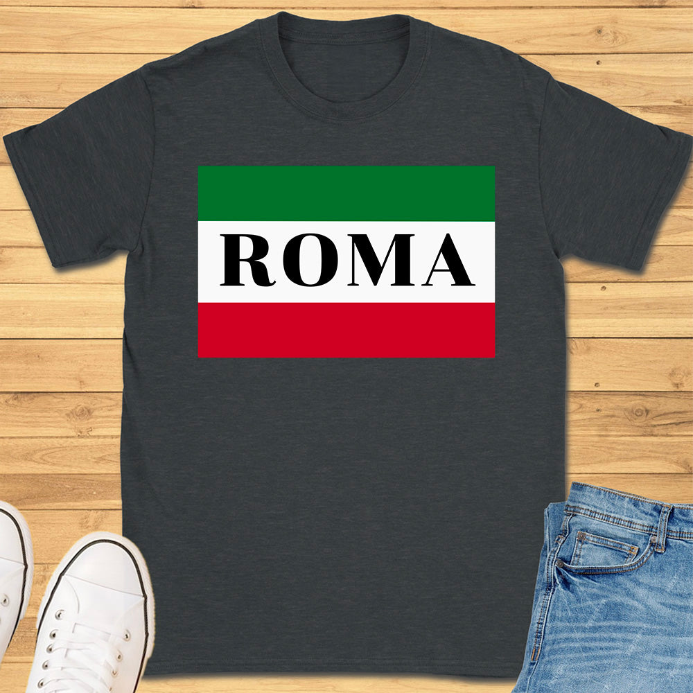 Roma Italy Box Flag T-Shirt