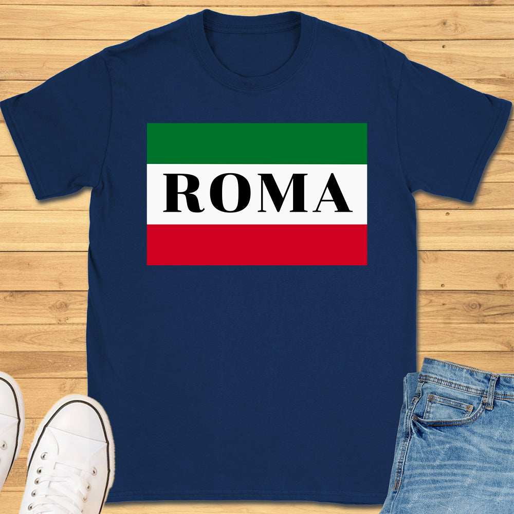 Roma Italy Box Flag T-Shirt