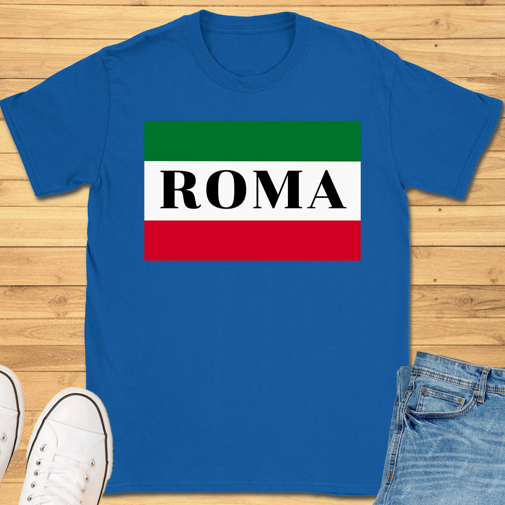 Roma Italy Box Flag T-Shirt