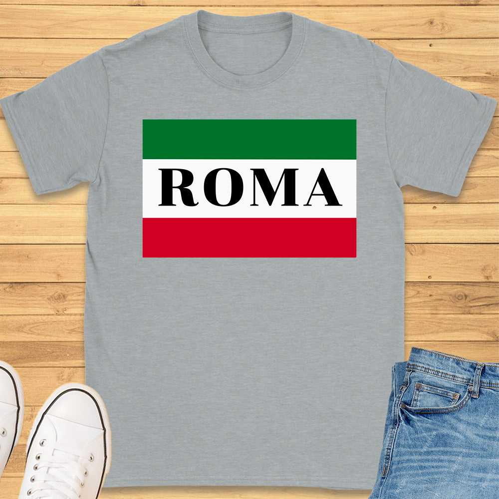Roma Italy Box Flag T-Shirt